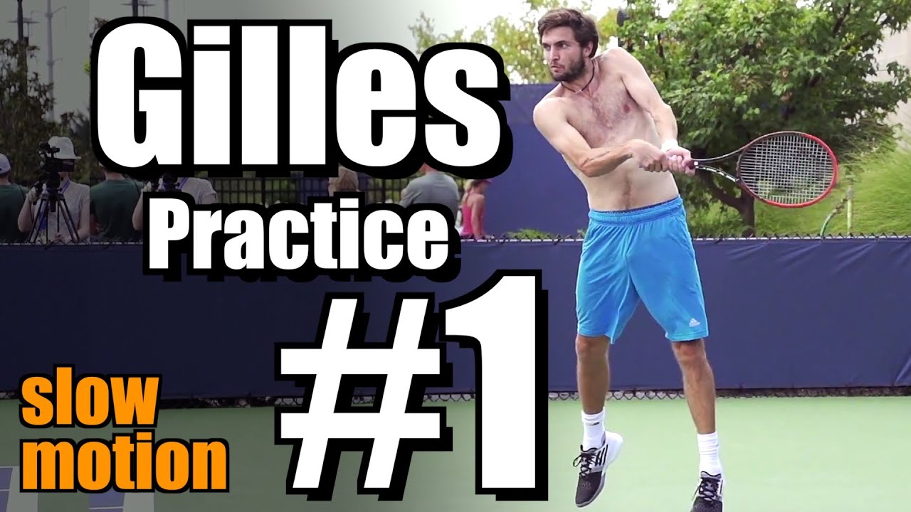 Gilles Simon in Super Slow Motion | Backhand and Serve #1 | Western & Southern Open 2014