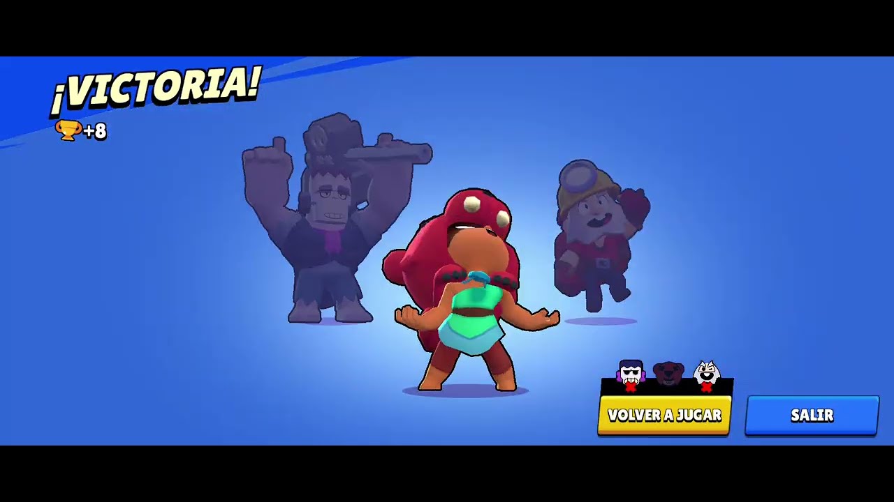 Jugando por primera vez Brawl Stars y está fue mi partidas 