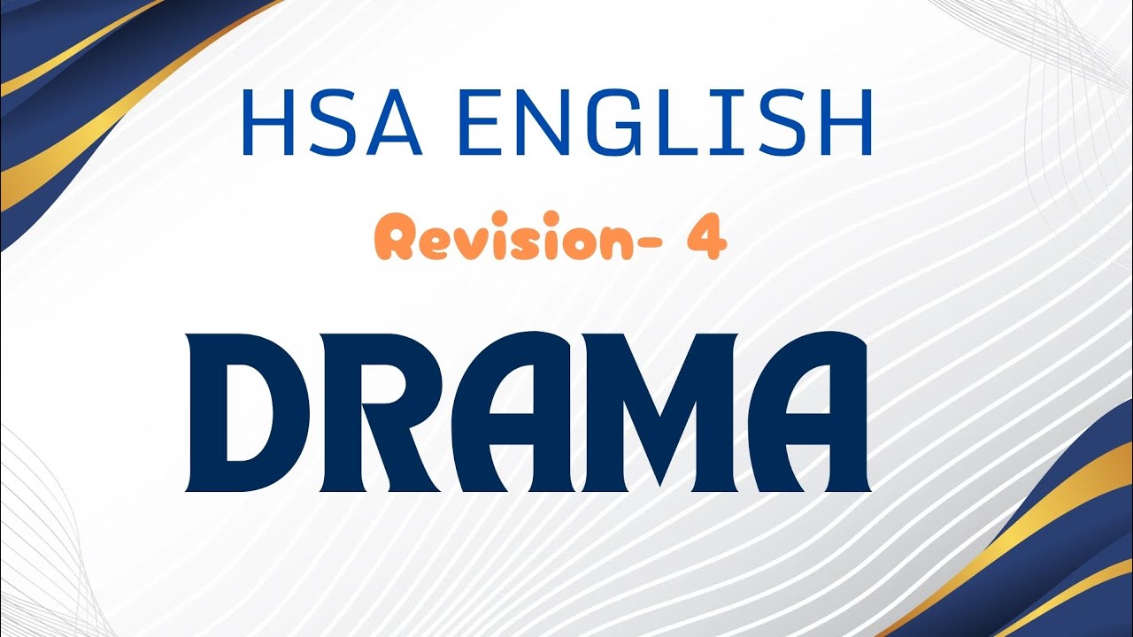 HSA ENGLISH | REVISION - 4 | 70 very important MCQs from DRAMA