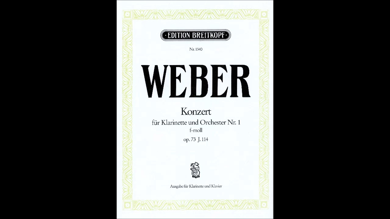 Weber - Concerto n. 1 for Clarinet and Piano - 1 - Allegro
