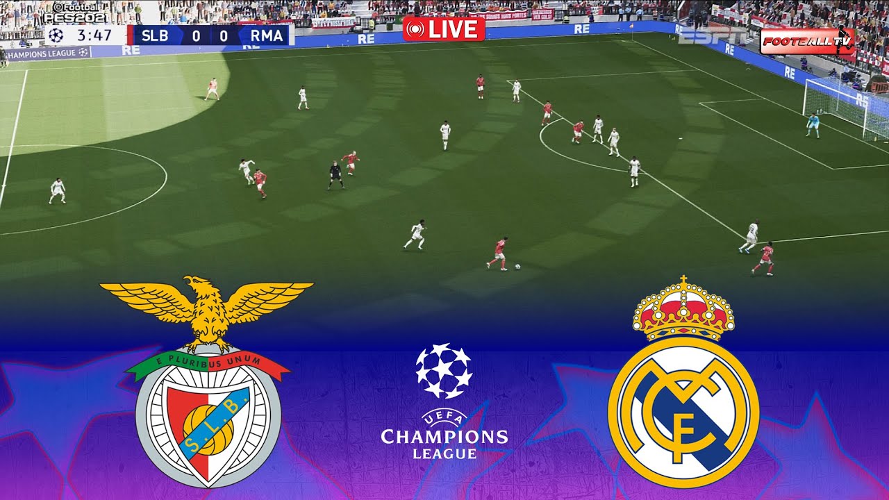 🔴LIVE : Benfica vs Real Madrid - UEFA Champions League 2025/26 en vivo | Pes 21 Gameplay Simulation
