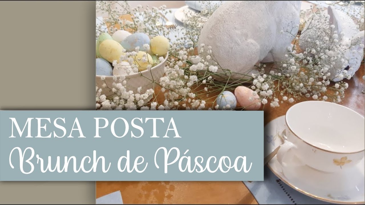 Mesa posta para brunch de páscoa