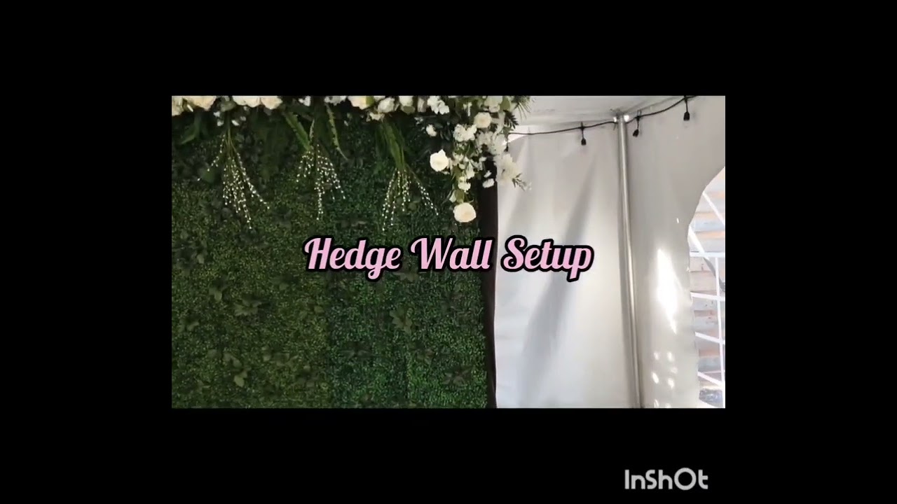 Our Hedge Wall Setup for a wedding at Royal Ashburn Golf Club, Whitby, Ontario - June 2024