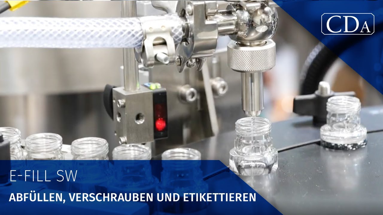E-FILL SW - Automatische Monoblock-Füll-, Verschraubungs- und Etikettiermaschine – CDA