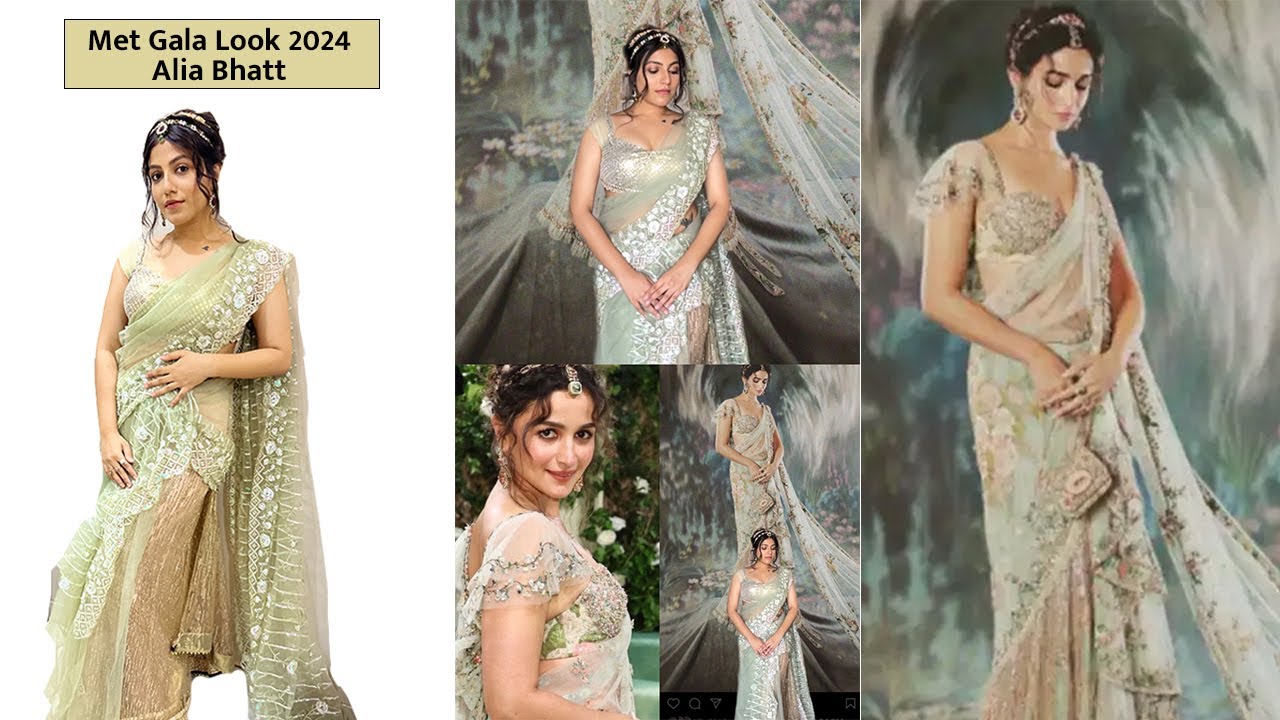 ALIA BHATT -  Recreated Met Gala Look 2024   | Detail Video about Saree Draping |