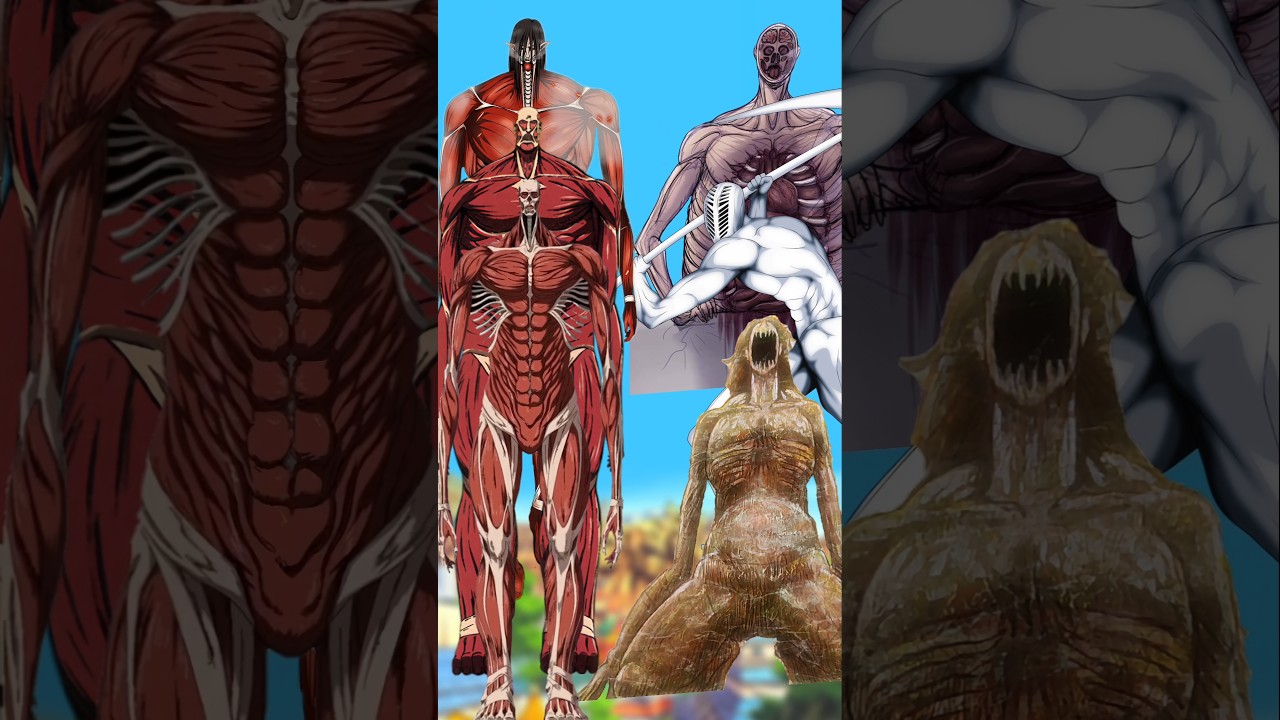 Eren, Bertholdt & Armin Colossal Titan Vs All Titan's