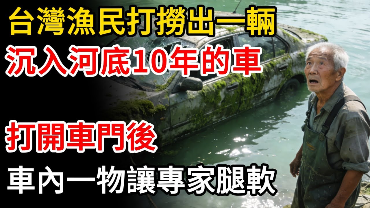 台灣漁民打撈出一輛沉入河底10年的車，打開車門後，車內一物讓專家腿軟 ！