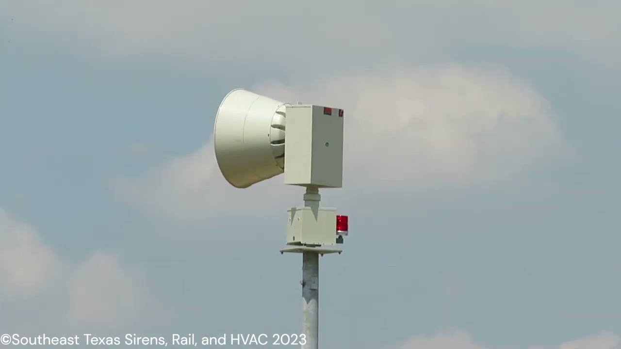 Brand New Federal Signal 2001-130 First Siren Test | Short Fast Wail | Deer Park, TX | 8-26-2023