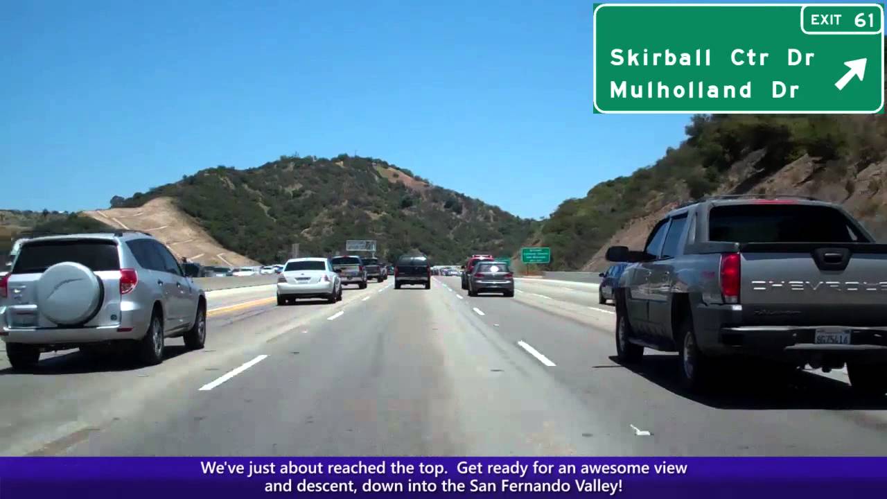 The NEW AND IMPROVED Interstate 405 in Los Angeles over Sepulveda Pass