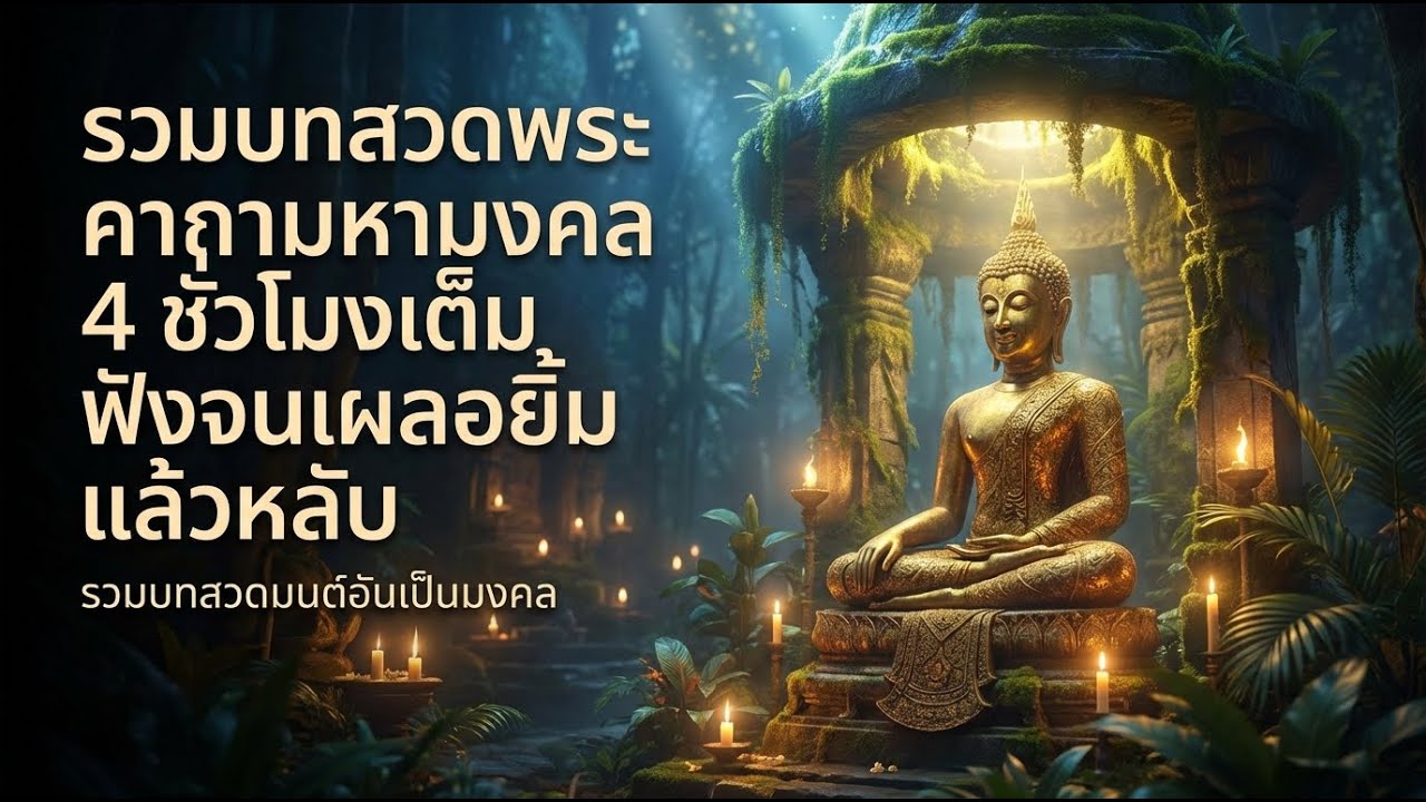 รวมบทสวดพระคาถามหามงคล 4 ชั่วโมงเต็ม ฟังจนเผลอยิ้ม แล้วหลับ