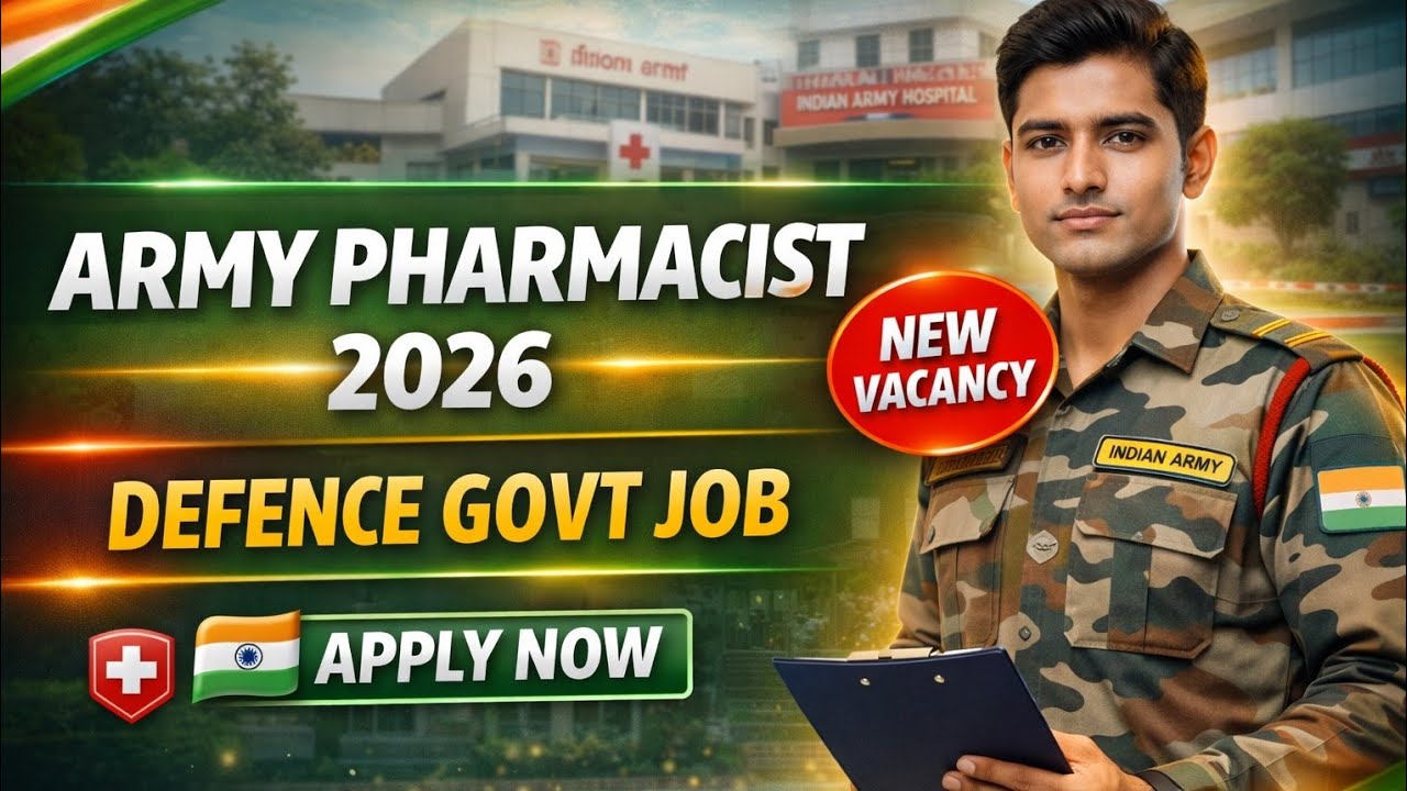 Indian Army Pharmacist Vacancy 2026 🇮🇳 | Sepoy Pharma Post | Defence Govt Job