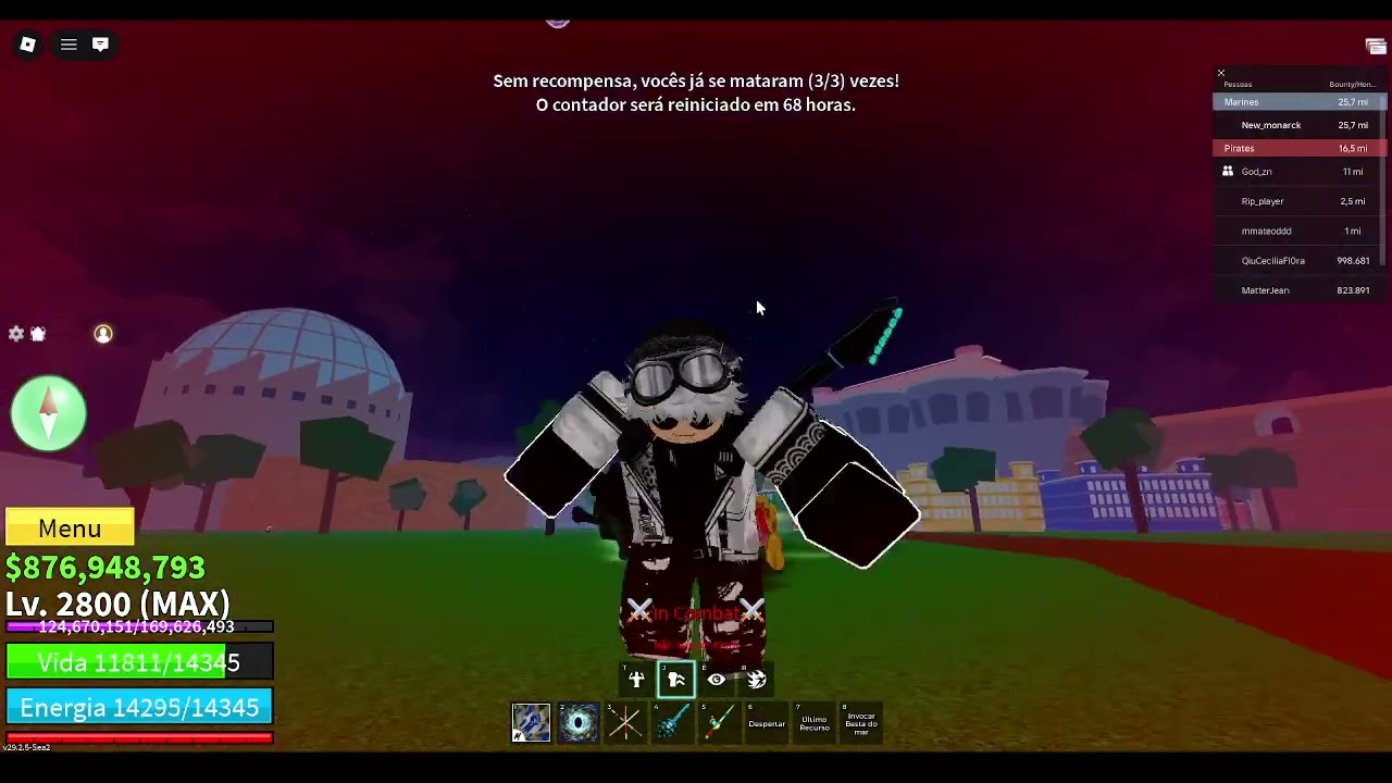 Jogando PvP com meu amigo