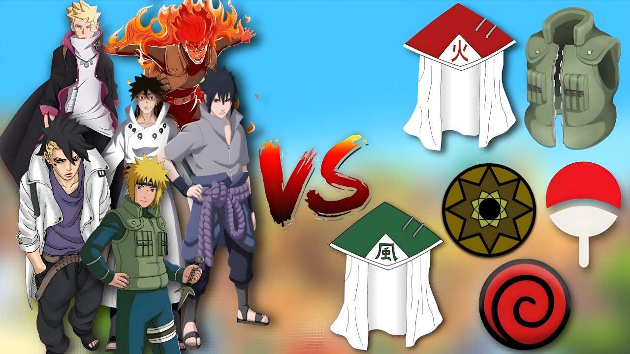 Jonin Minato 🆚 Jonin,Boruto 🆚 Otsutsuki,Kawaki 🆚 Uchiha, Sasuke 🆚 Uzumaki,Kakashi 🆚 Kazekage,#etc...