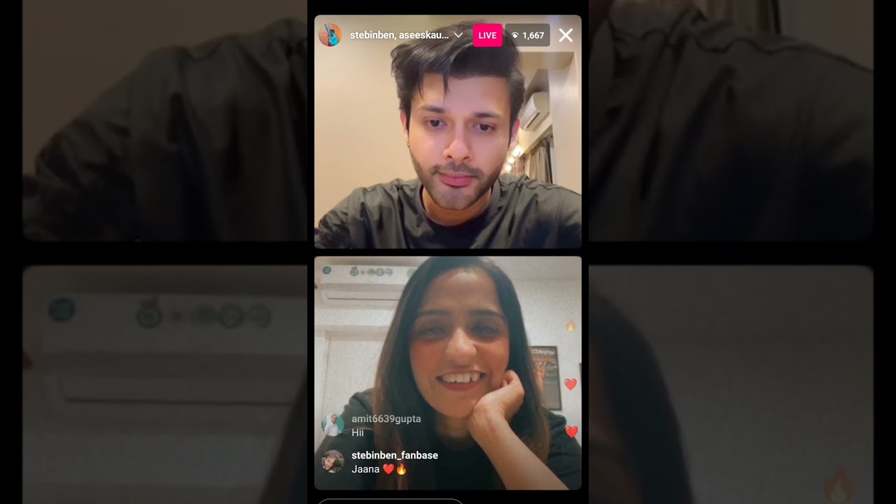 Stebin Ben IG live with Asees Kaur| #stebinben #aseeskaur #live #2023