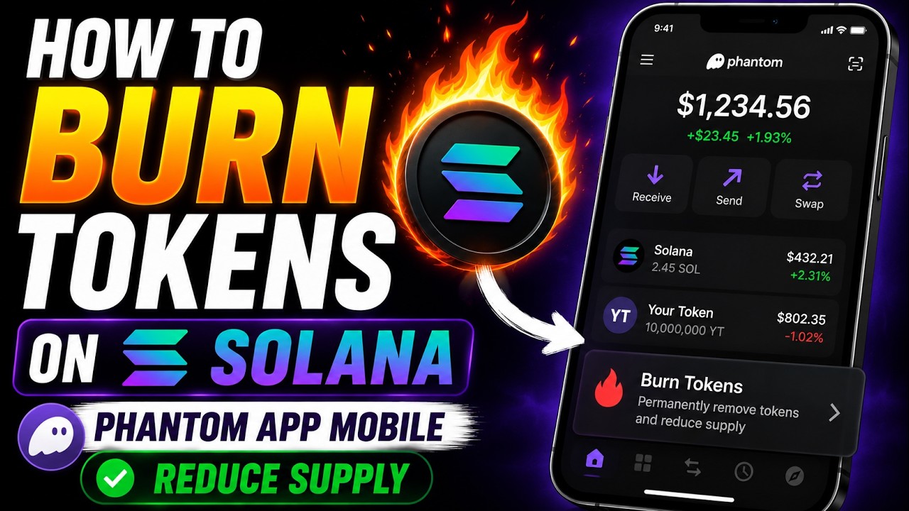 Solana Token Burner 🔥 - Phantom App [Reduce Supply]