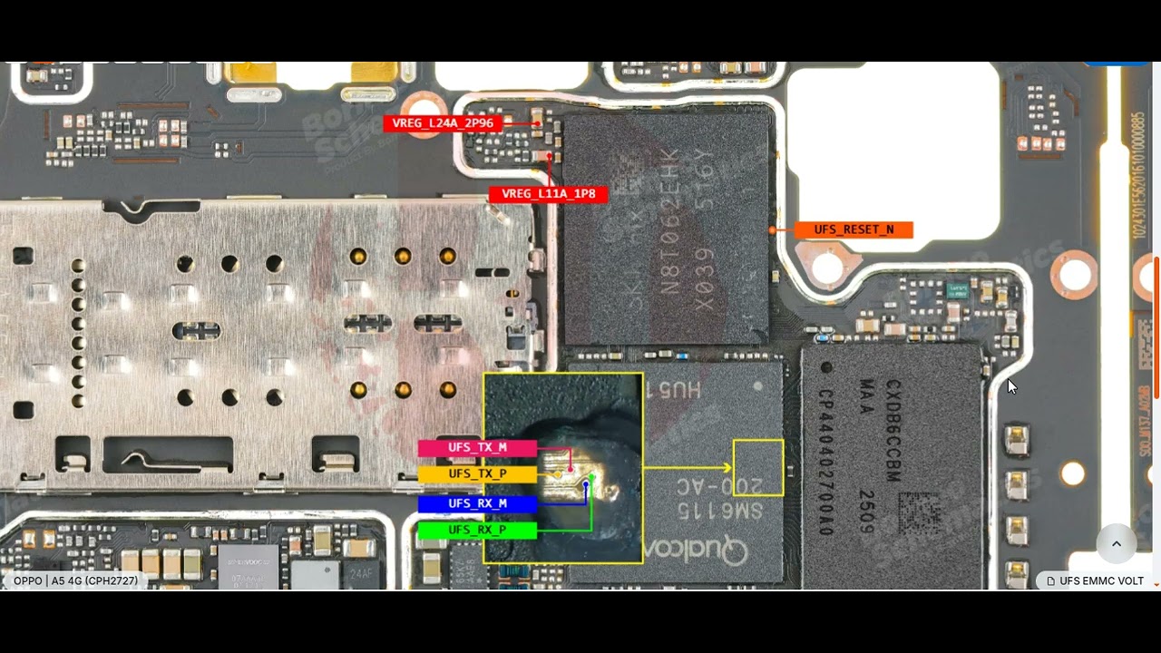 OPPO A5 4G CPH2727 EMMC ISP Pinout Test Point  Dead Boot Repair Solution  EMMC ISP Pinout Dead Fix