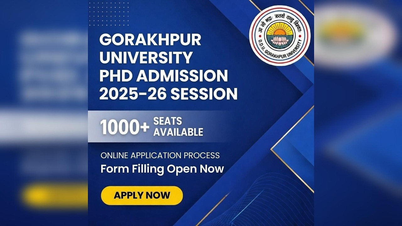1000+ PhD Seats In Government University | PhD Admission 2025 | DDU Gorakhpur University PhD 2025