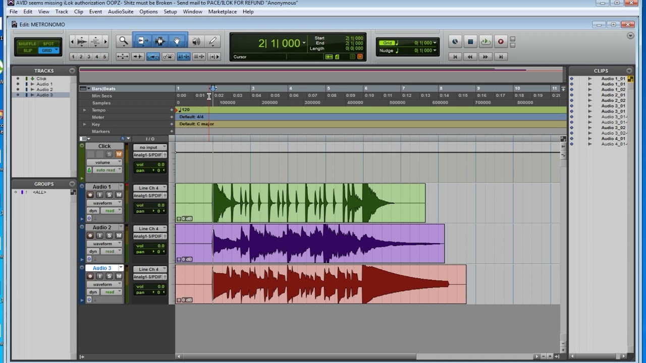 CURSO PRO TOOLS - AULA 08 -  METRÔNOMO