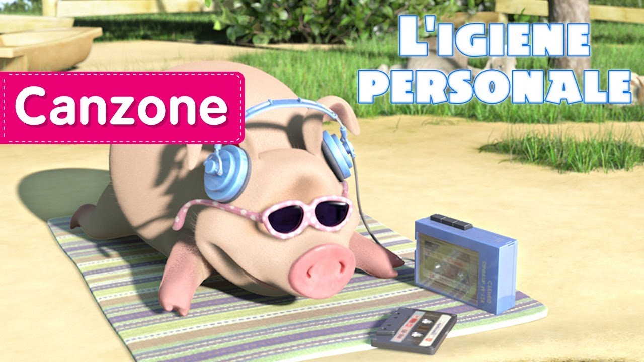🎵 Masha e Orso - 💦 L'igiene personale 🎵 (Giorno Di Bucato) - Canzoni per bambini