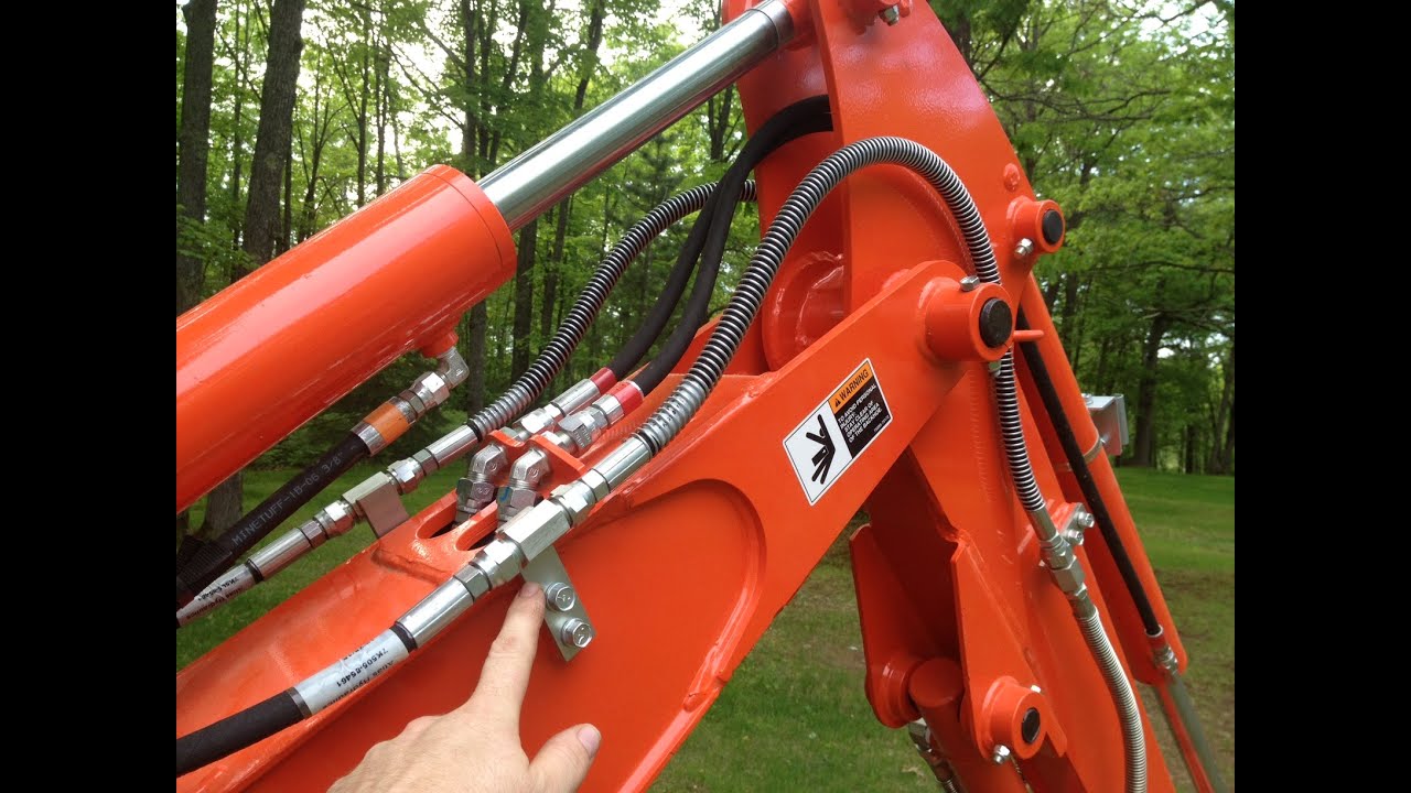 Kubota BH92 Backhoe and Hydraulic Thumb - Part 2: Proper Hydraulic Line Routing - And Teflon Tape