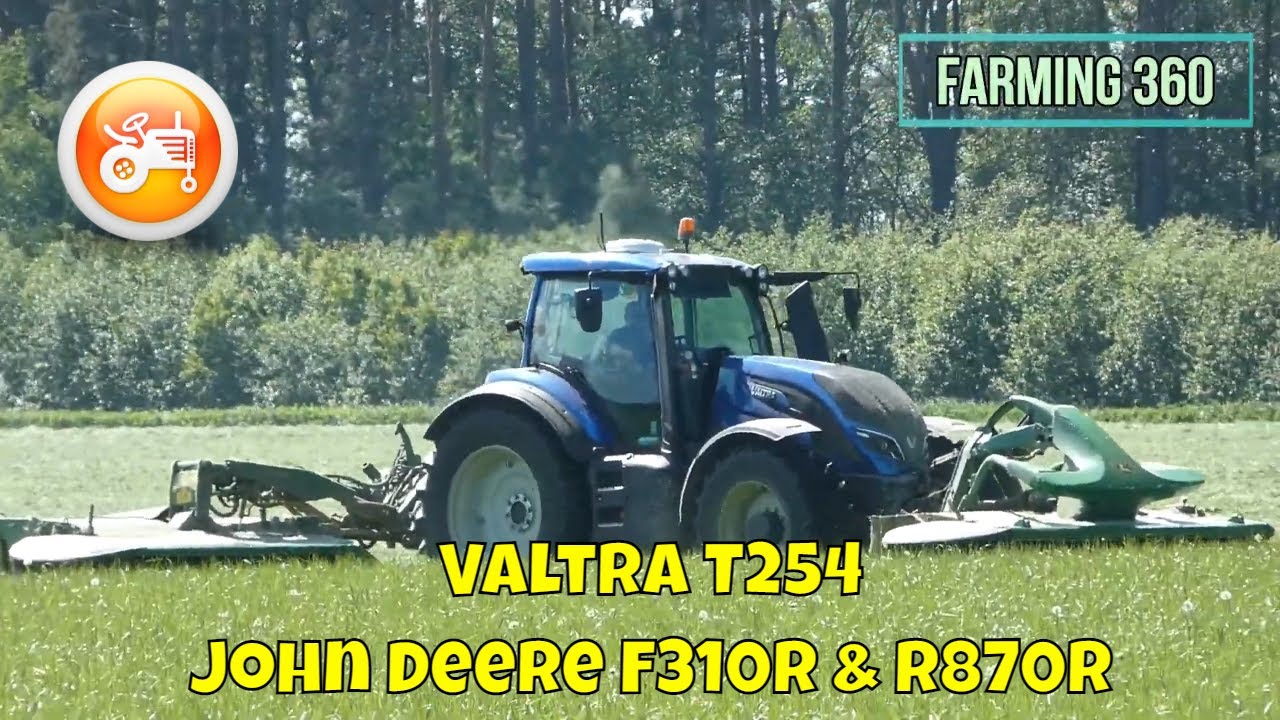 Silage 2022 | Valtra T254 with John Deere F310R & R870R mowers