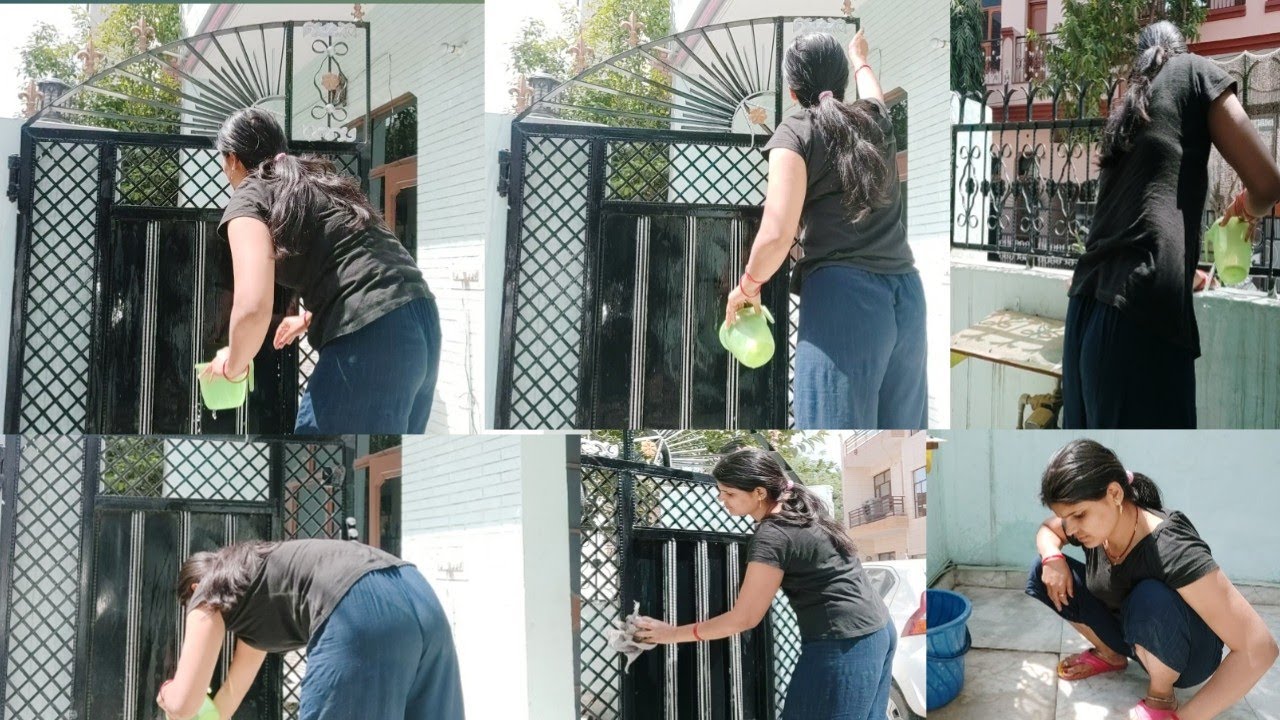 Gate ki saaf safai ki aaj to/village vlogger cleaning video/weekly deep cleaning video/cleaningvlog