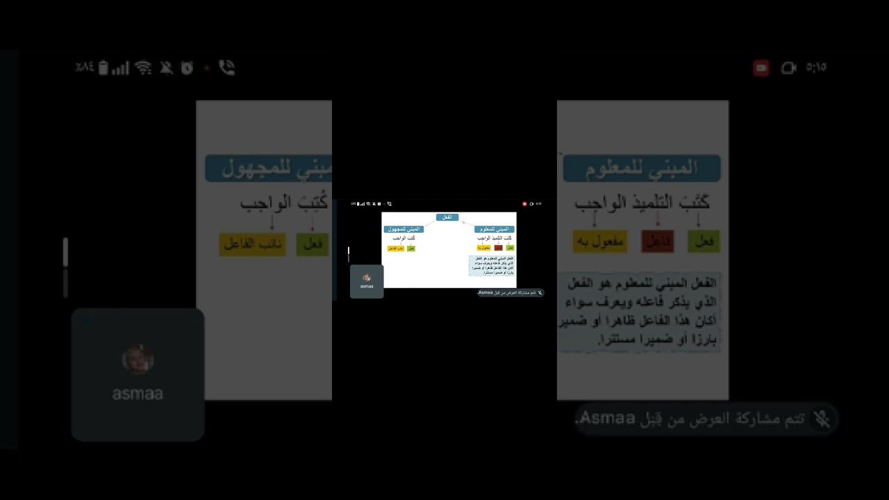 القاعدة النحوية: الفعل المبني للمعلوم و الفعل المبني للمجهول الجزء الأول|الصف الاول الاعدادي