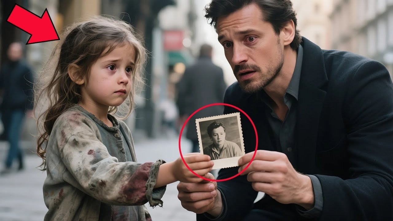 Menina mendiga mostra foto ao milionário — detalhe no olhar revela segredo!