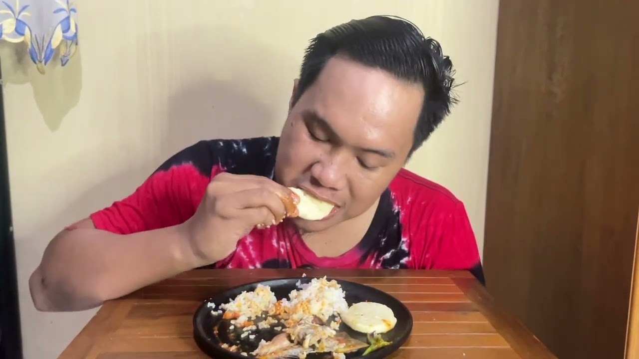 Mukbang Masakan Istri Nasi Ikan pepes + sayur Lalapan + Sambel nanas #mukbang #asmr 
