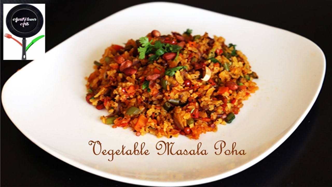 Masala Poha (Flattened Rice Flakes)|Quick 'n Easy Breakfast Recipe #Vegetarian #Vegan #Gluten-free