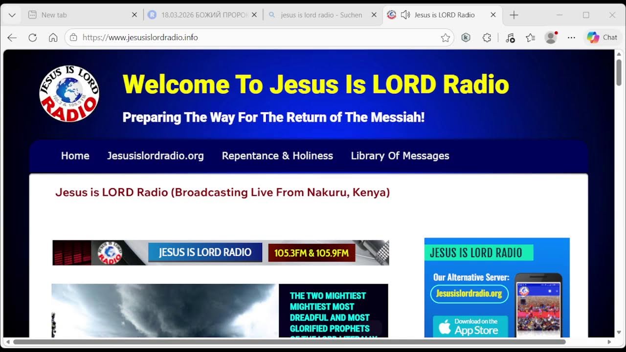 18.03.2026 БОЖИЙ ПРОРОК В ПРЯМОМ ЭФИРЕ НА WWW.JESUSISLORDRADIO.INFO