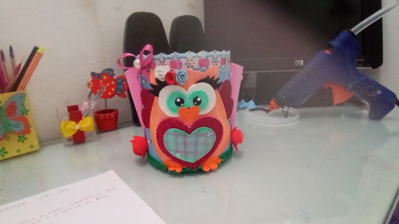 Aula-46: LATA decorada coruja