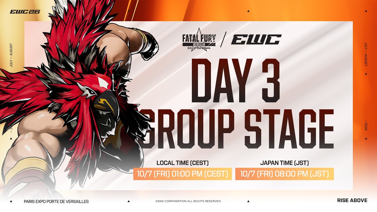 EWC 26 | FATAL FURY: CotW | GROUP STAGE DAY 3