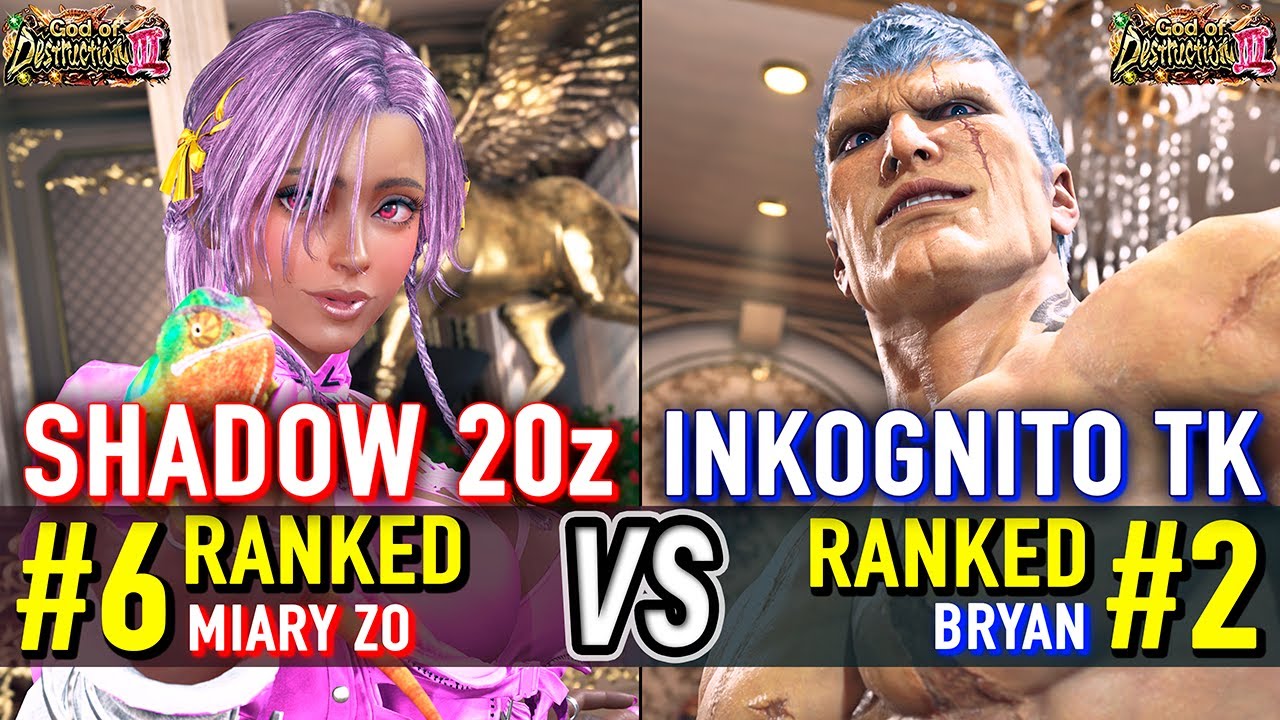 T8 🔥 SHADOW 20z (#6 Ranked Miary Zo) vs INKOGNITO TK (#2 Ranked Bryan) 🔥 T8 High Level Gameplay