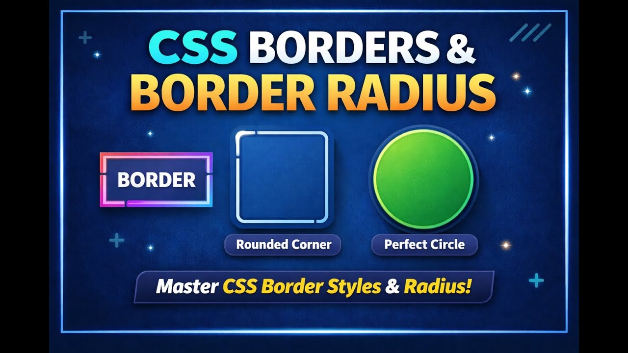 CSS Borders and Border Radius Explained | Border Styles, Width, Color & Rounded Corners