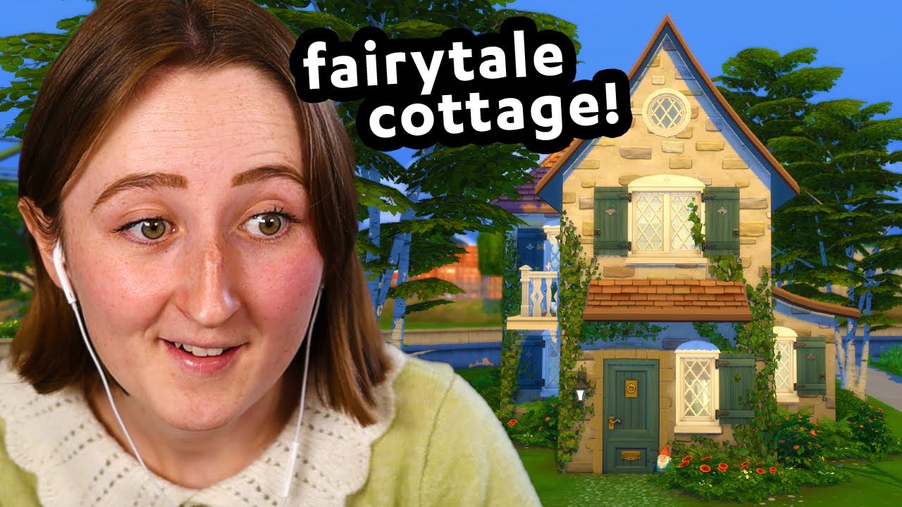i built a *fairytale* cottage in the sims