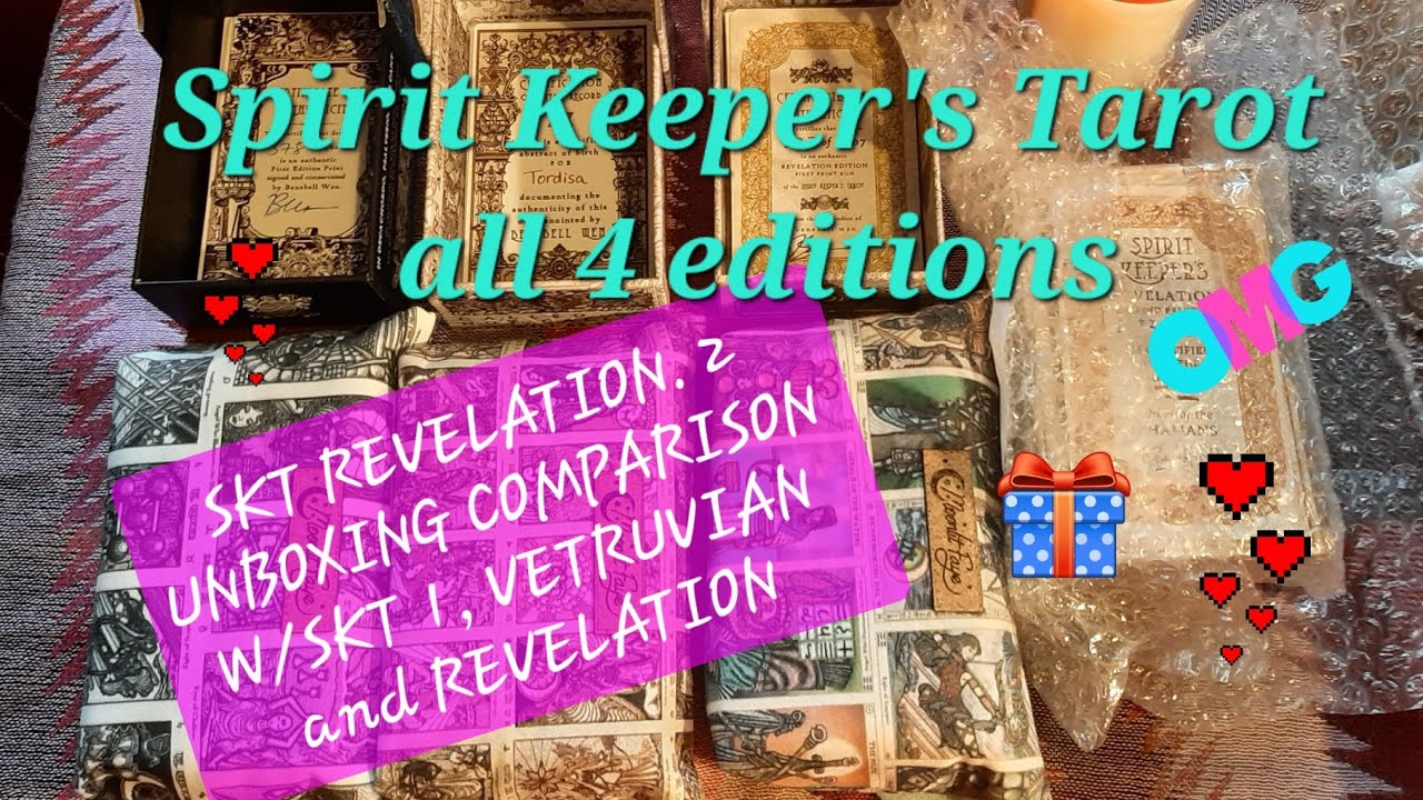 UNBOXING COMPARISON SPIRIT KEEPER'S TAROT REVELATION. 2 W/SKT, VETRUVIAN and REVELATION