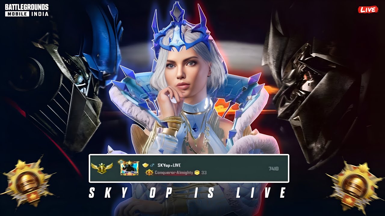 SOLO CONQUEROR RANK PUSH LIVE | SKYopLIVE🔥 #bgmi #madanop #skyop #botsquad