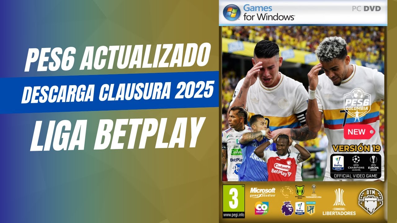 PES6 Colombia Actualizado a NOVIEMBRE 2025 - Liga Colombiana para PES 6 - Versión 19.