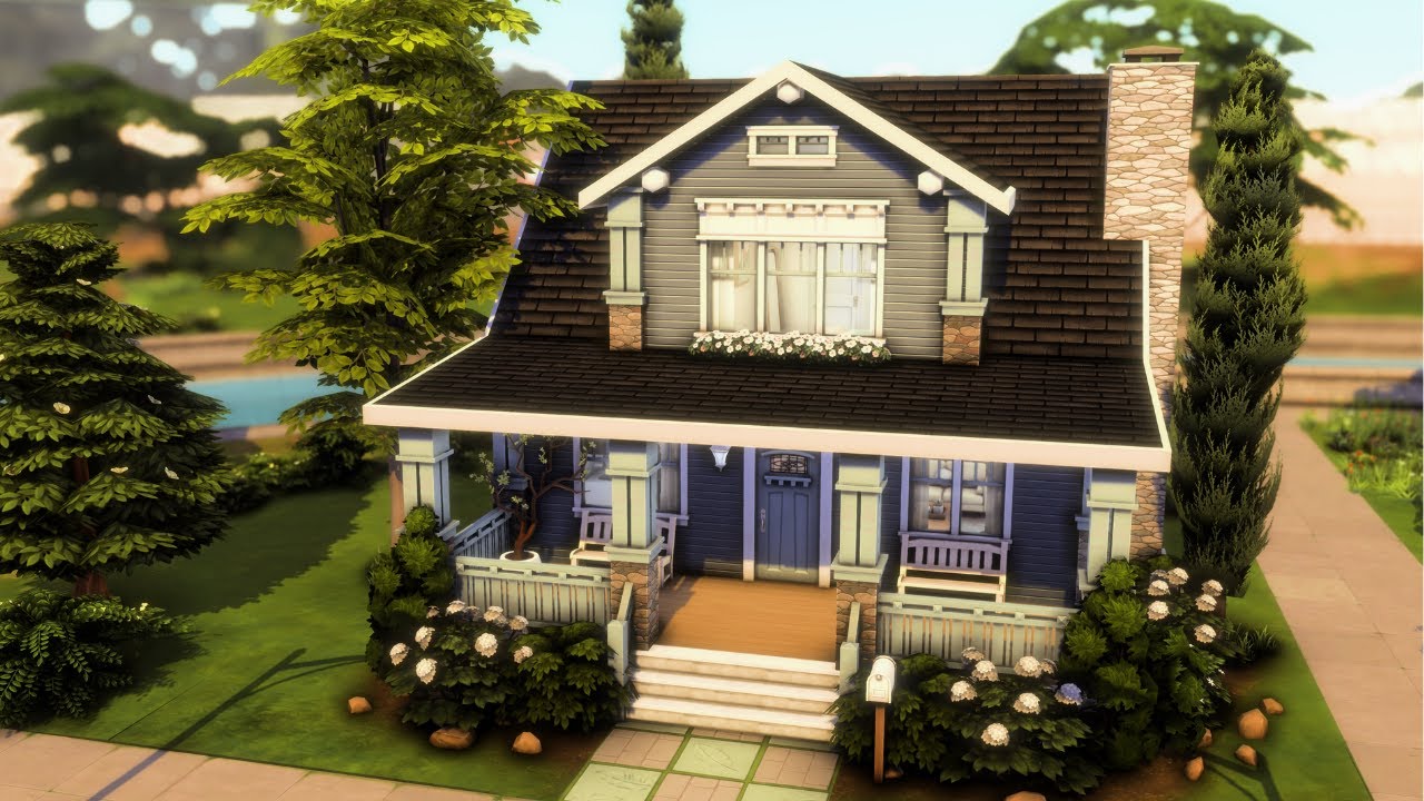 Small Craftsman House 🏡 The Sims 4 Speed Build | No CC