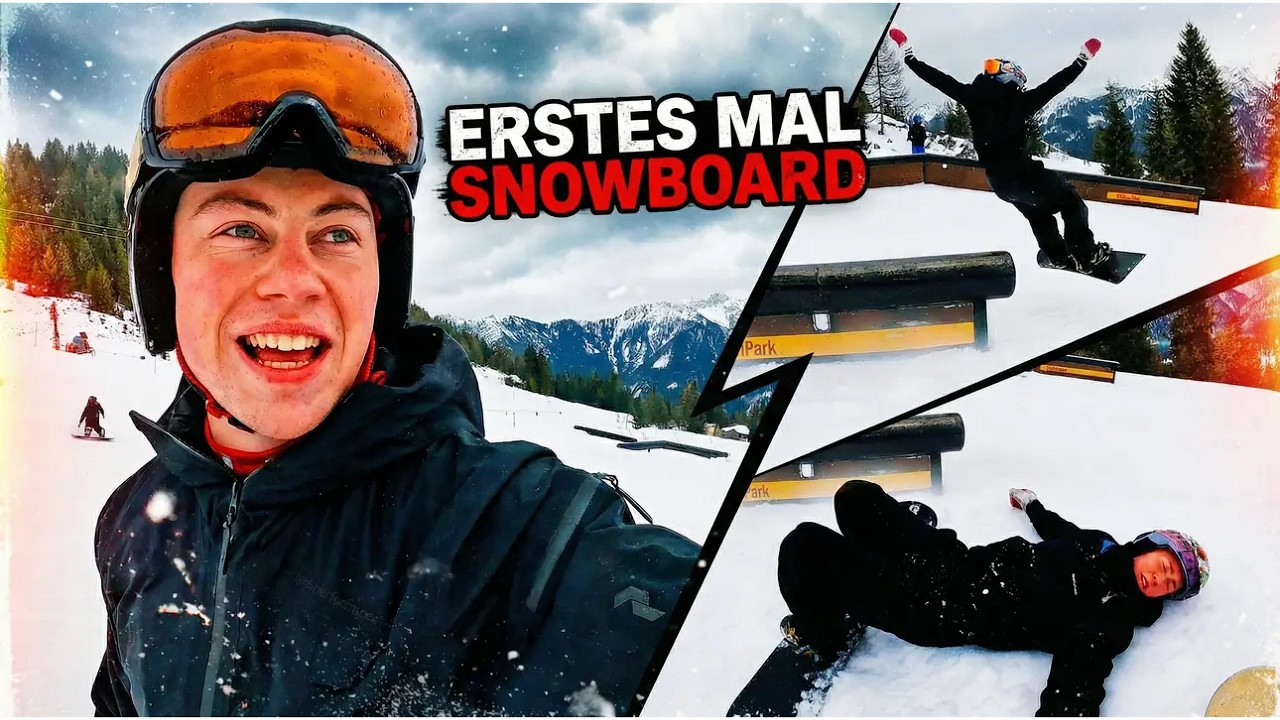 Wir testen Snowboarden 😂