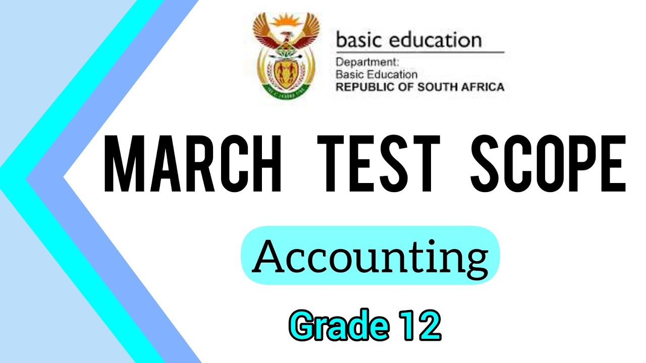 Gr12 Accounting |  2025 March test | SCOPE