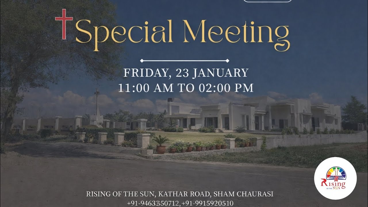 EAGLE'S VISION|| RISING OF THE SUN SPECIAL SERVICE|| BROTHER ROSHAN MASIH|| 23-01-2025