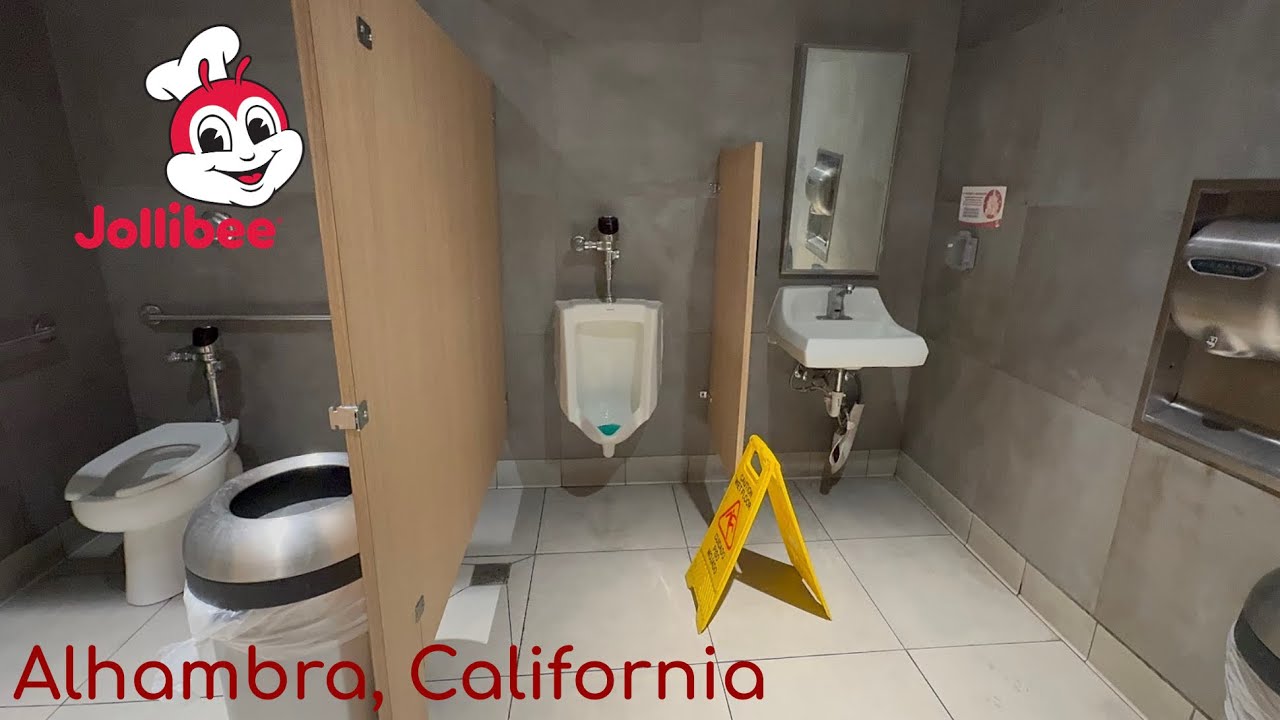 Kohler Bardon Urinal & Highcliff Ultra Toilet Flush | XLerator Hand Dryer | Jollibee, Alhambra, CA 