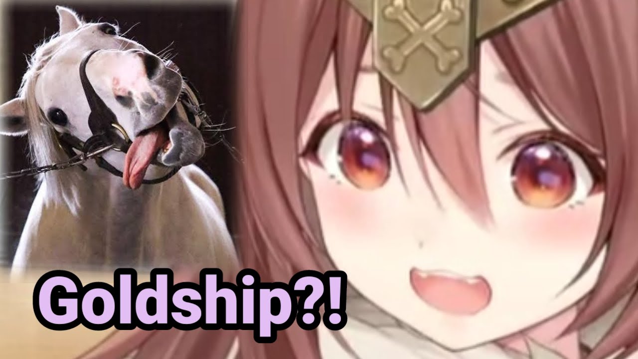 Korone searching Gold ship's weird faces