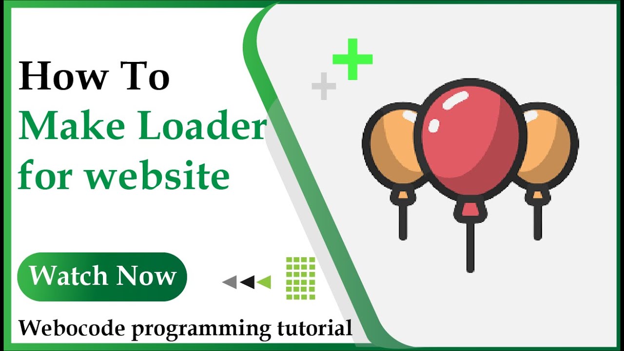 How to make loader for website in just 2 min.