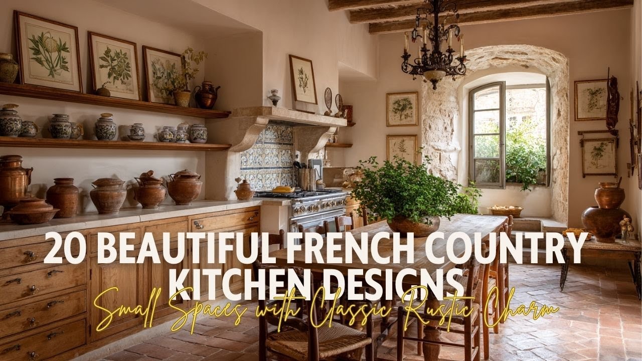 20 Beautiful French Country Kitchen Designs for Small Spaces with Classic Rustic Charm