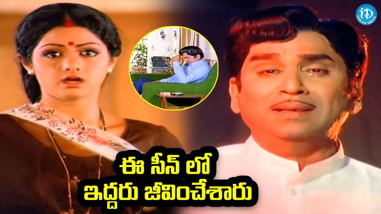 ఈ సీన్ లో ఇద్దరు జీవించేశారు.. | Sridevi And Nageswara Rao Best Emotional Scene | iDream HD Movies