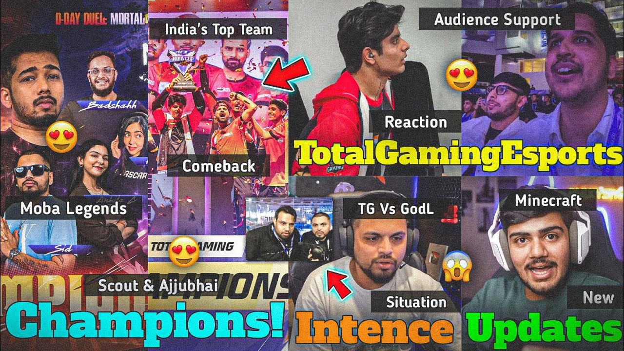 Ajjubhai & Desi Gamers Reaction On TG Win, Also Sid,Jonty,FFMIC, Minecraft Games New Updates,Scout