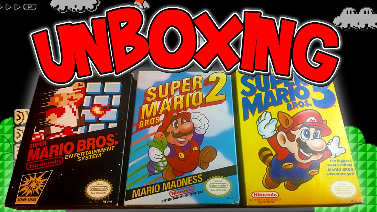 UNBOXING Super Mario Bros. 1,2, & 3 | NES Retro Games